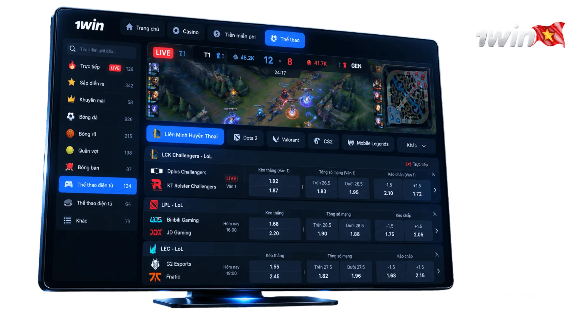 League of Legends VCS Vietnam match odds and first blood betting markets