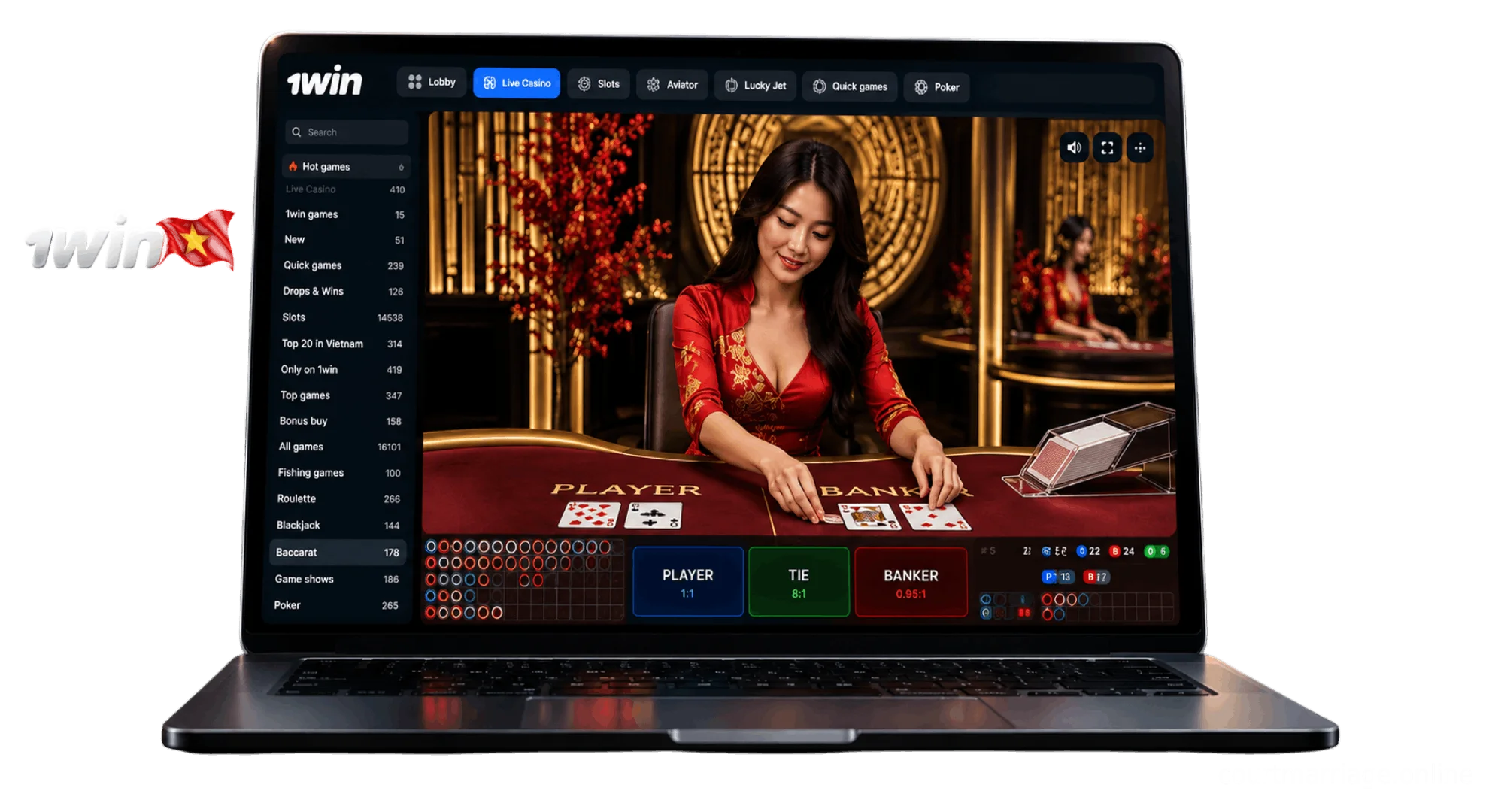 Live dealer Baccarat and Sic Bo games for Vietnamese players
